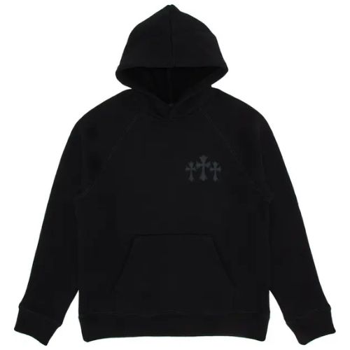 Chrome Hearts 711 Cemetery Cross Nylon Ch Hoodie Black