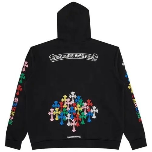 Chrome Hearts Cross Hoodie Black Multicolor