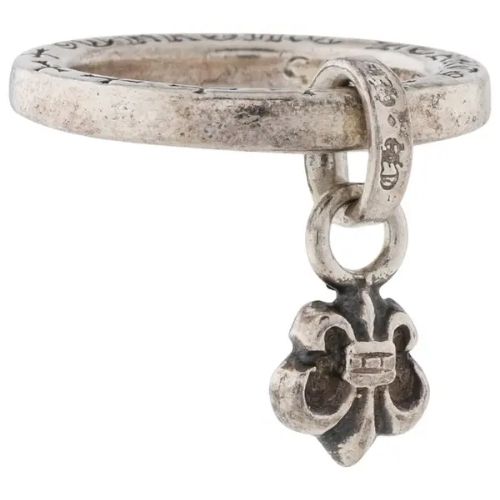 Chrome Hearts Fleur De Lis Charm Ring Silver Chrome Hearts Fleur De Lis Charm Ring Silver