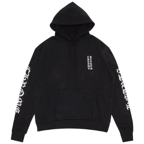 Chrome Hearts Plus Cross Allover Print Horseshoe Logo Hoodie Black