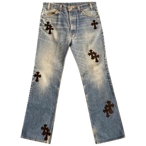 Chrome Hearts X Levi's Cross Patch Denim Pants Blue Chrome Hearts X Levi's Cross Patch Denim Pants Blue