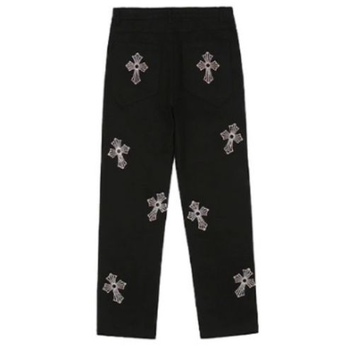 Chrome Hearts Rhinestone Cross Pants - Shop Here