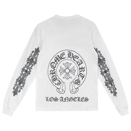 Chrome Hearts Los Angeles Exclusive Long Sleeve T-shirt White Chrome Hearts Los Angeles Exclusive Long Sleeve T-shirt White